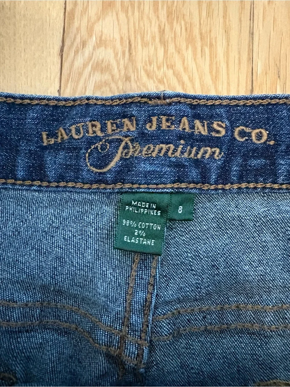 Lauren Ralph Lauren Straight Leg Jeans Sz 8 Premium Dark Indigo Core Minimalist